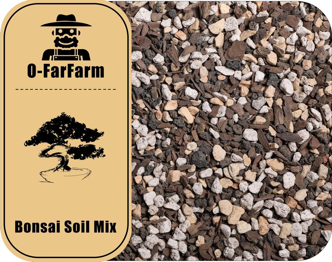 Bonsai Soil Mix Ready to Use 2 Quart, Fast Draining All Purpose Potting Soil for Bonsai Tree, Ideal for Root Development, Made from Akadama, Lava Rock, Pumice and Pine Barks