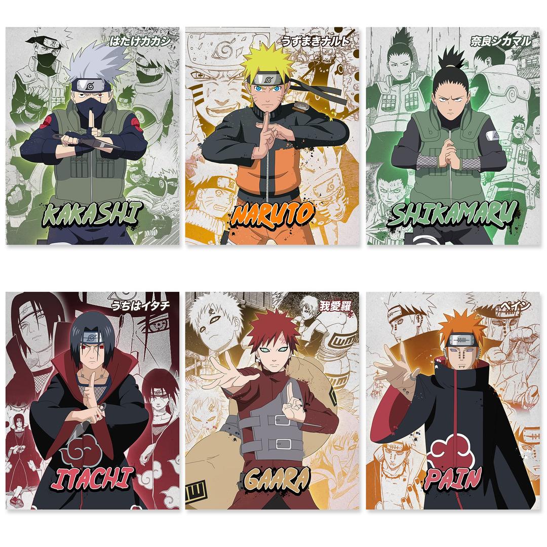 JUMANT Naruto Posters for Bedroom - UNFRAMED 8x10 - Anime Posters for Room - Itachi Poster - Anime Room Decor - Anime Wall Decor - Naruto Room Decor - Anime Decor - Anime Wall Art - Naruto Wall Decor