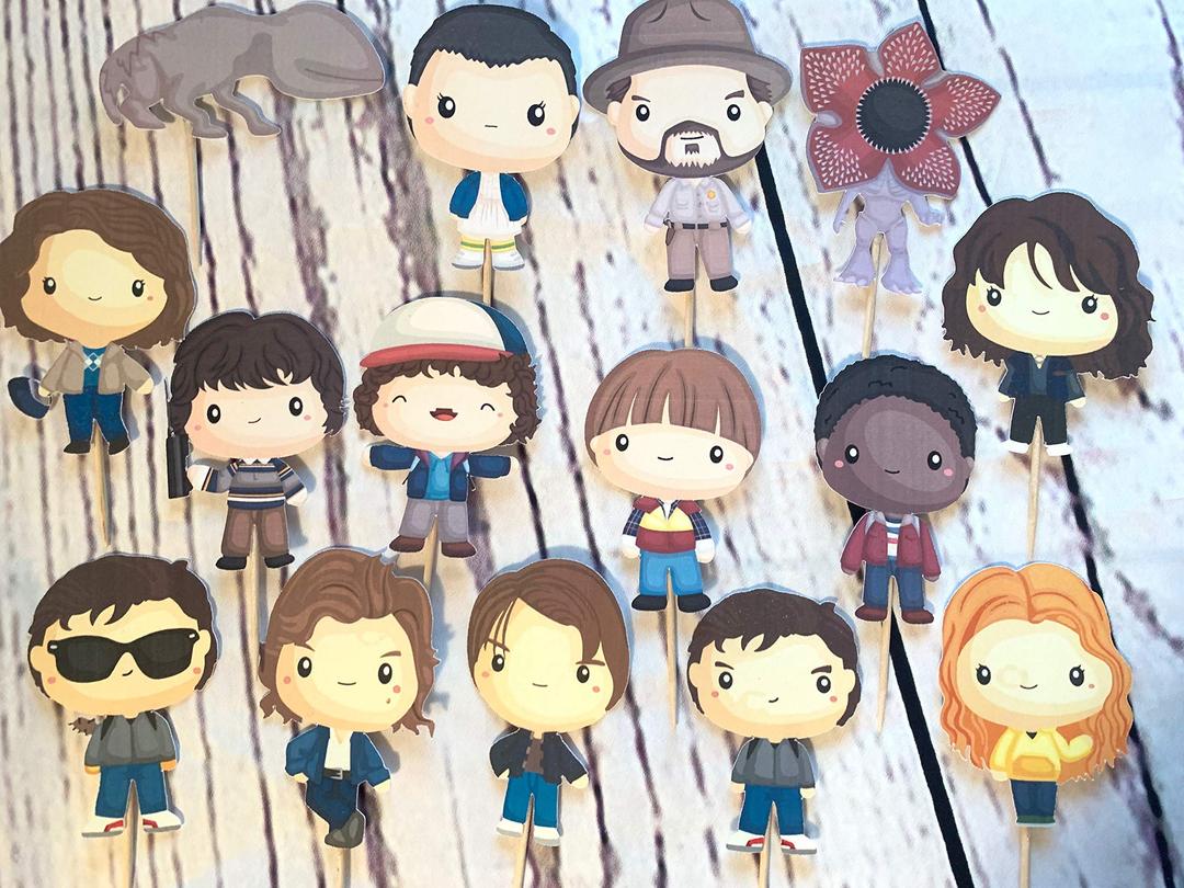 Stranger Things Cupcake Toppers/Stranger Things Toppers/Stranger Things Party Supplies/Stranger Things Birthday Party/Stranger Things Theme/Stranger Things/Stranger Things Inspired