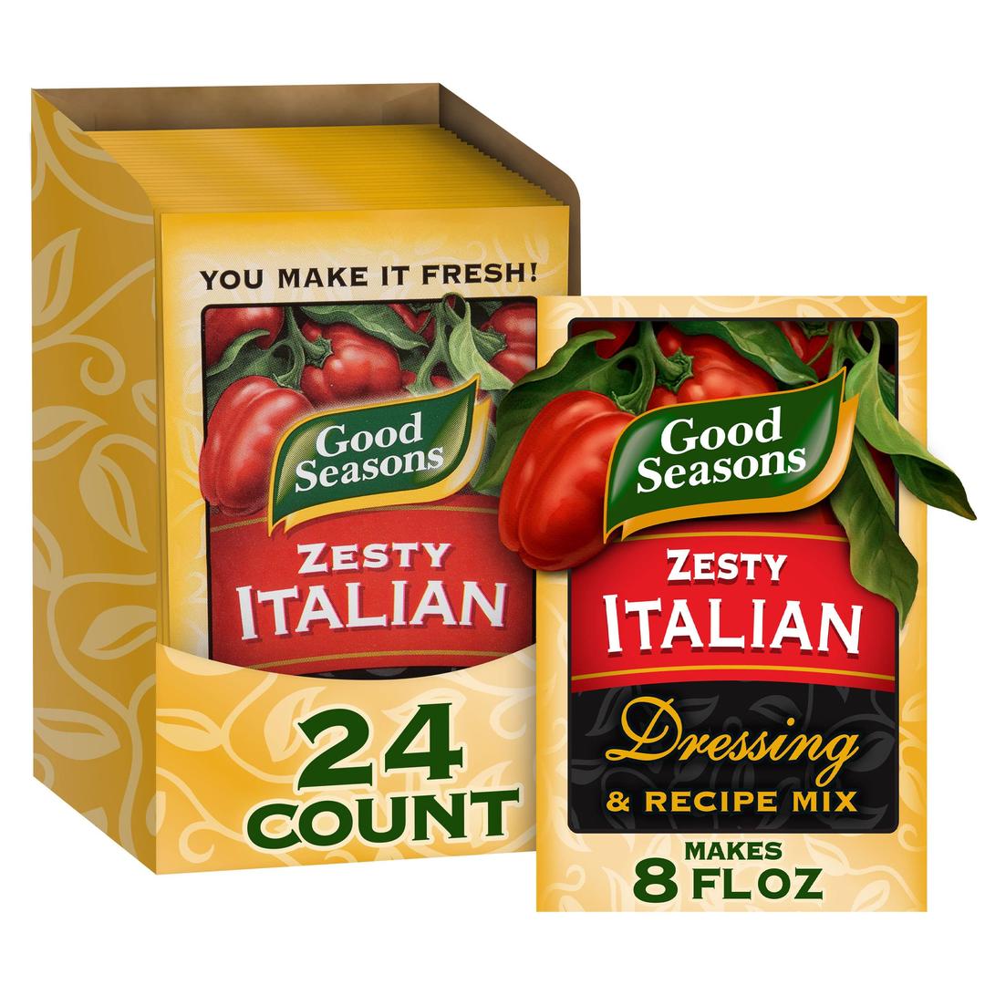 Good SeasonsZesty Italian Dressing & Recipe Seasoning Mix (24 Ct Pack, 0.6 Oz Packets)