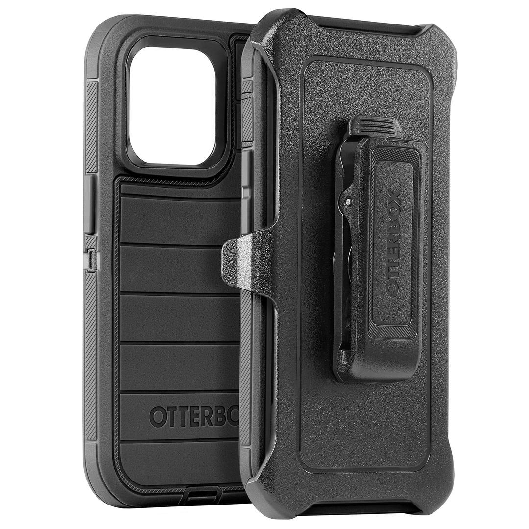 OtterBoxDefender Pro Series Screenless Edition Case and Holster for iPhone 14 Pro (ONLY) (Black)