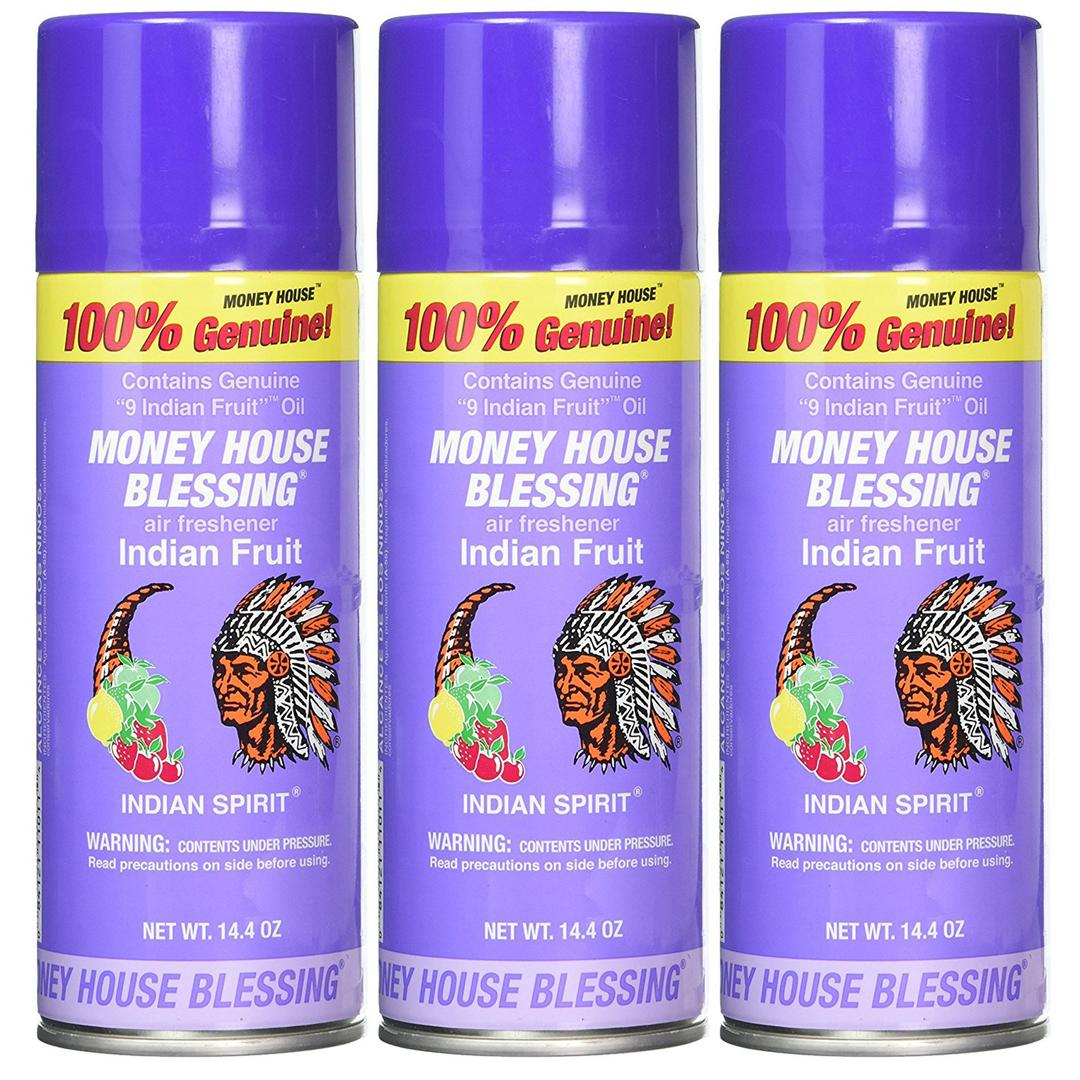 Money House Blessing Air Freshener Indian Fruit Spray 14.4 oz. (3-Pack)