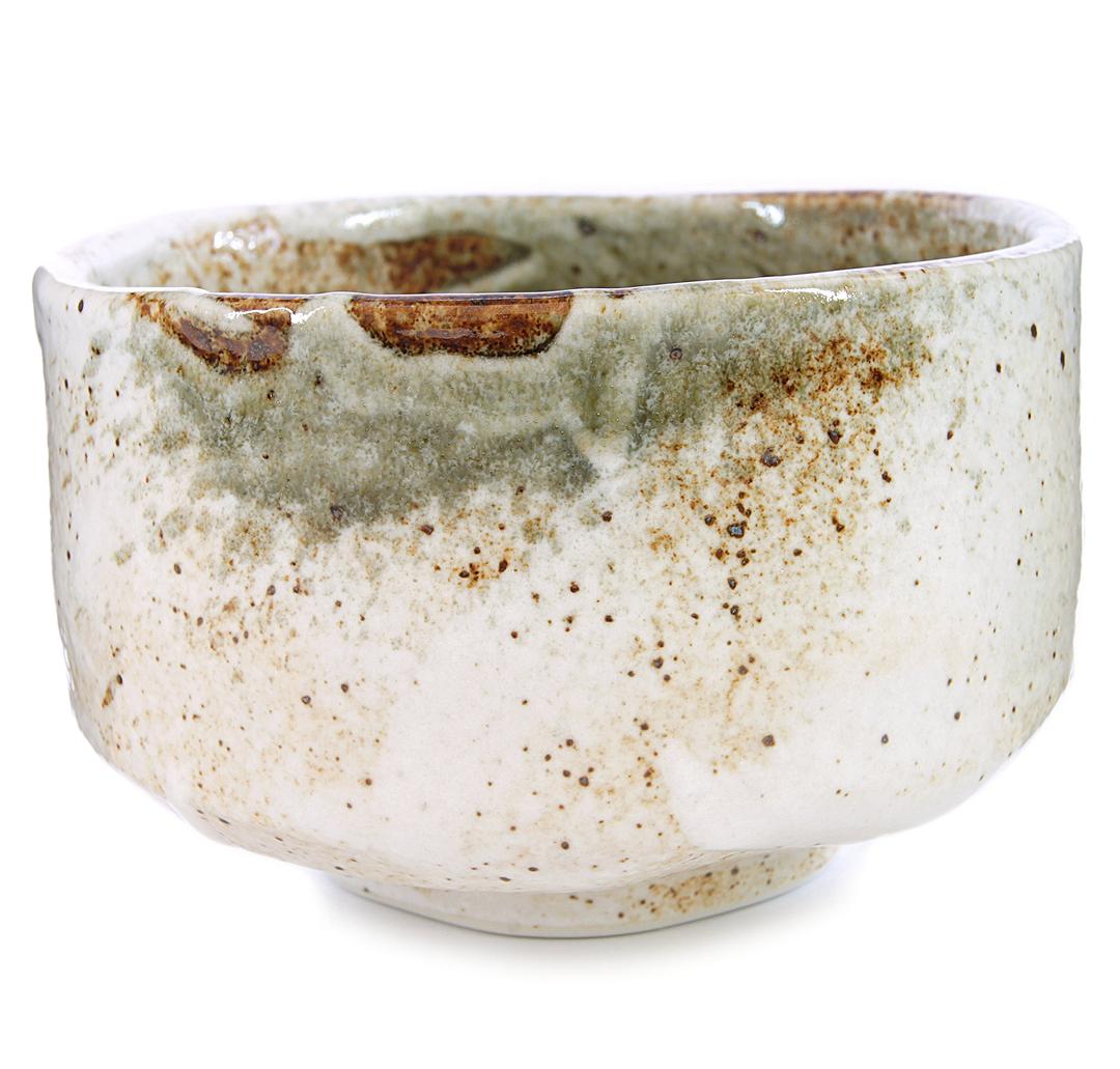 Japanese Handcrafted Matcha Tea Bowl Beige, Matcha Tea Cup Ceremony, Authentic Pottery, Yuki Shino Chawan