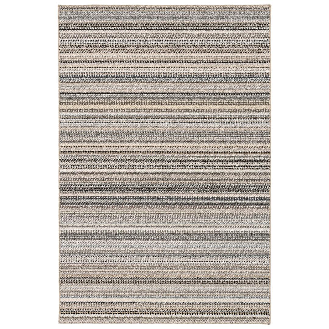 Garland Rug Carnival Area Rug, 4-Feet by 6-Feet, Random Earthtone Stripes