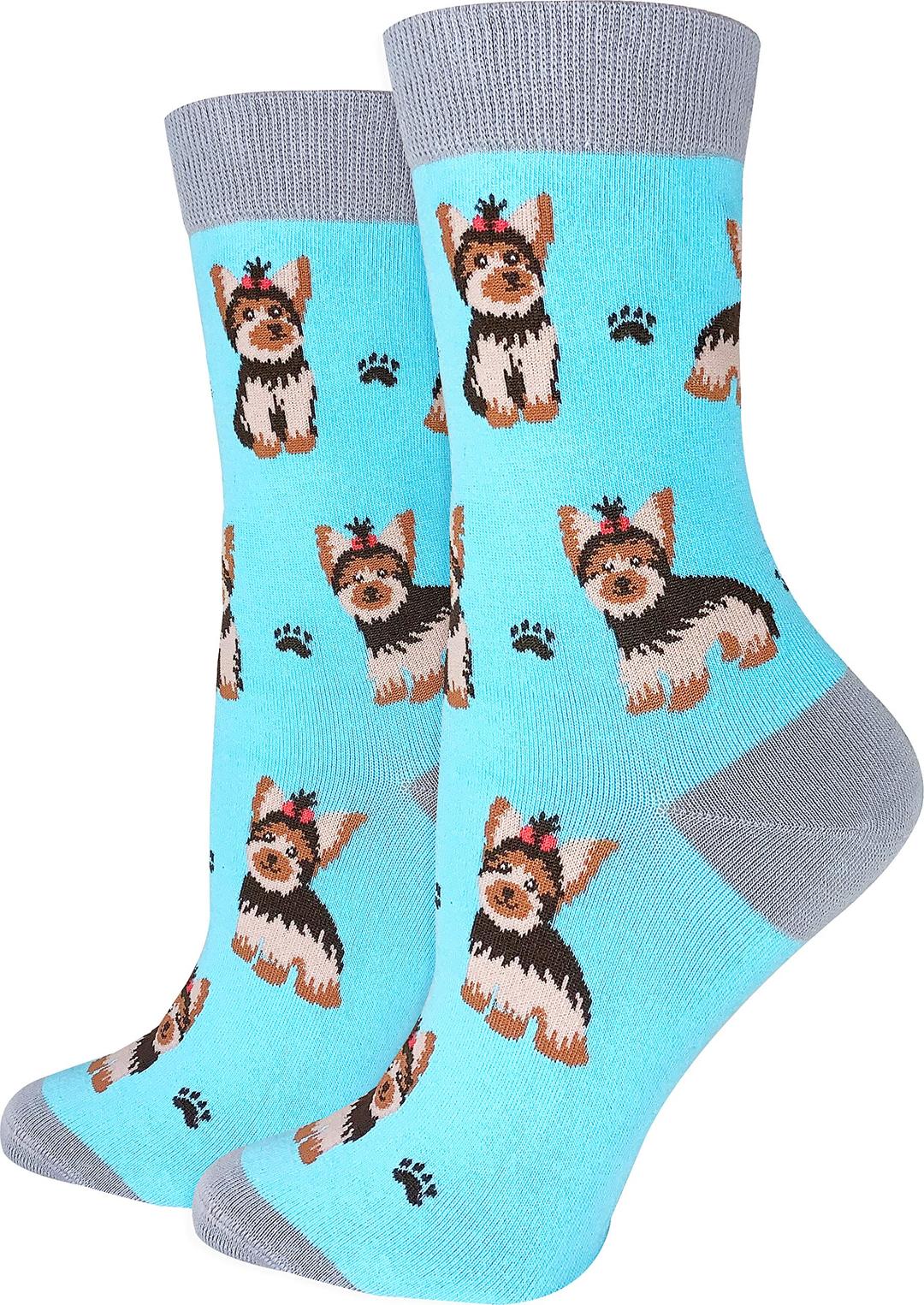 Women's Premium Comfort Animal Socks (yorkie socks)