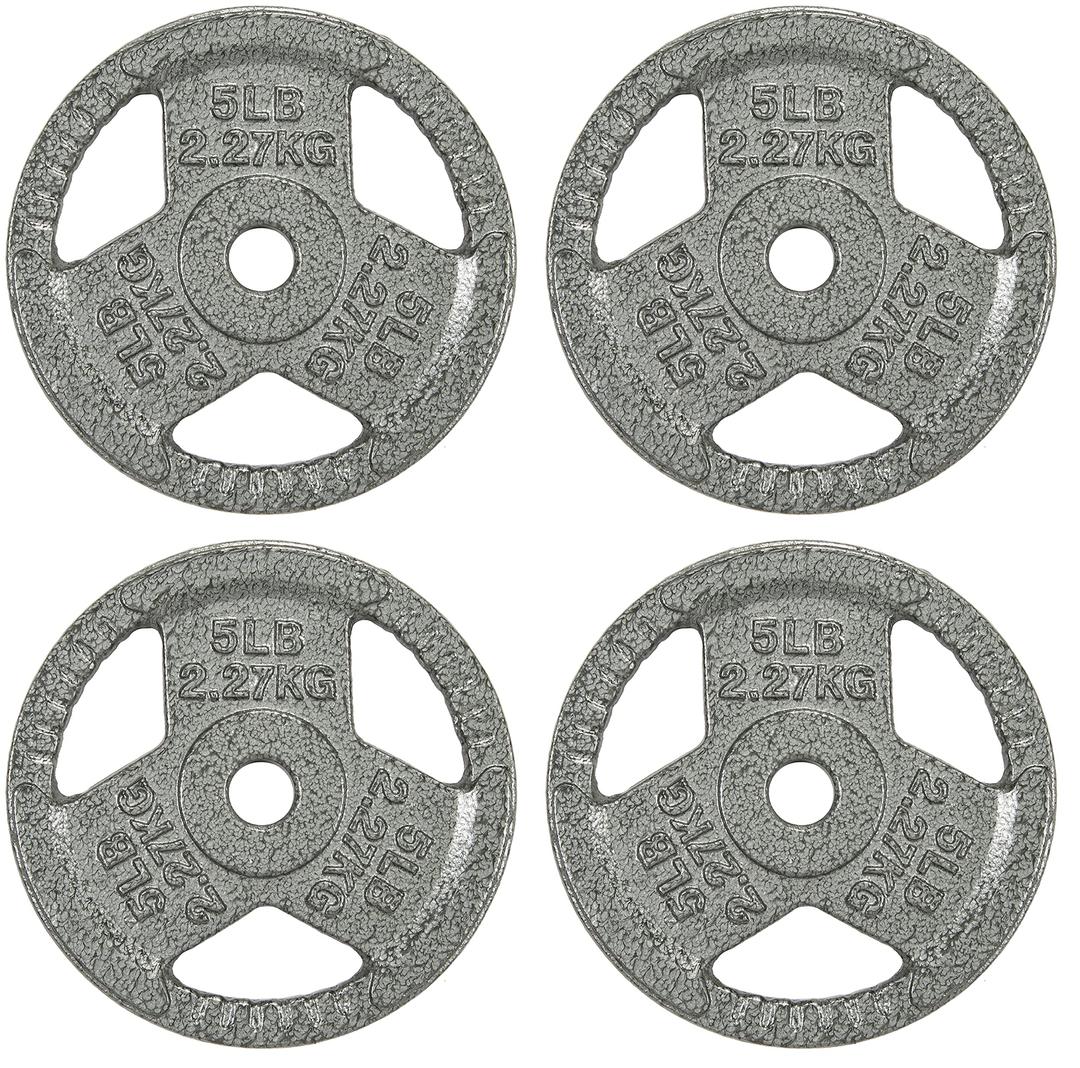 Cast Iron Plate Weight Plate for Strength Training and Weightlifting, Olympic or Standard, Multiple Sizes