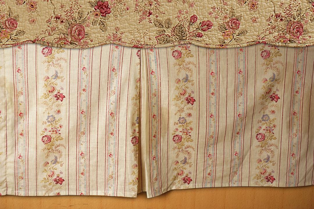 Greenland HomeAntique Rose Bed Skirt, King, Multi