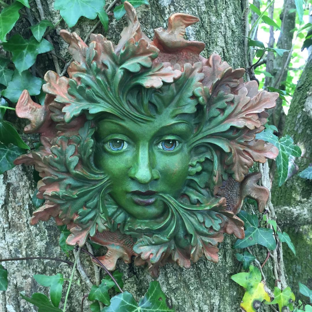 Fiesta Studios Green Spirit Large, Greenman Decorative Garden Wall Plaque. 23cm