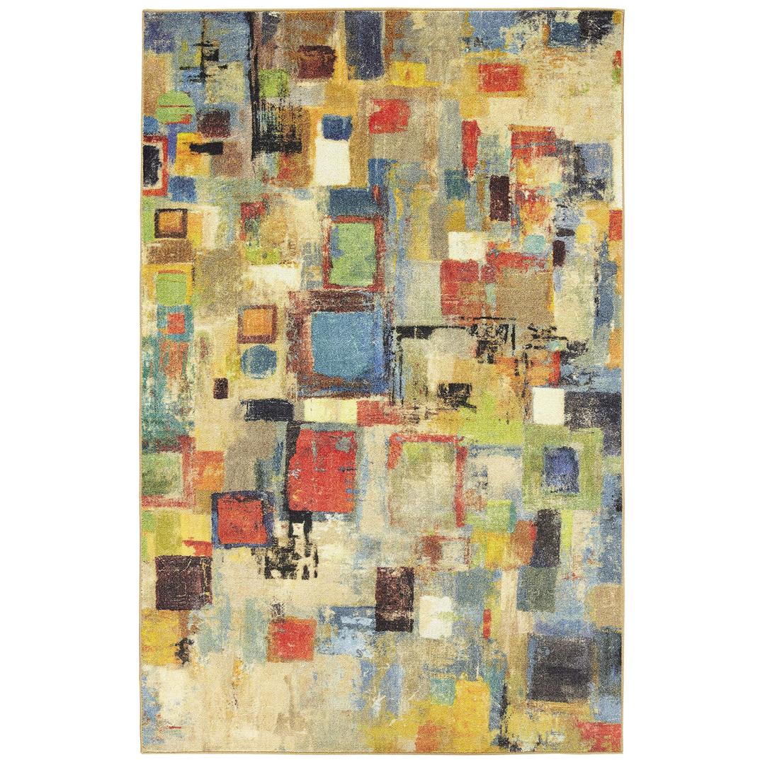 Mohawk Home Prismatic Saratoga Abstract Printed Contemporary Area Rug, 5'x8', Multicolor